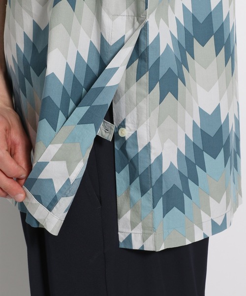 niko and...(ニコアンド)の「ジオメトリックオープンシャツ(シャツ/ブラウス・メンズ・ライトブルー/ネイビー/マスタード・MEDIUM/LARGE)」の15枚目の写真
