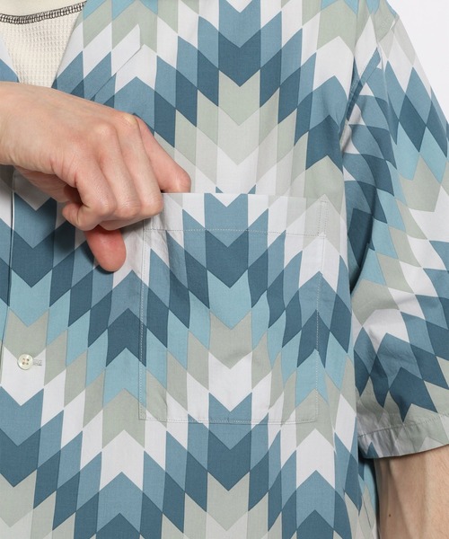 niko and...(ニコアンド)の「ジオメトリックオープンシャツ(シャツ/ブラウス・メンズ・ライトブルー/ネイビー/マスタード・MEDIUM/LARGE)」の16枚目の写真