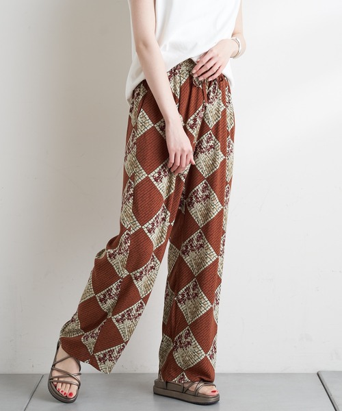 CIAOPANIC TYPY（チャオパニックティピー）の「アフリカンバティック柄イージーパンツ（その他パンツ・レディース・ブラウン/グリーン/イエロー・ONE SIZE）」の6枚目の写真