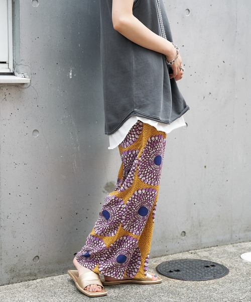 cardo fabrica アフリカンバティックテーパードイージーパンツ cardo fabrica アフリカンバティックテーパードイージーパンツ