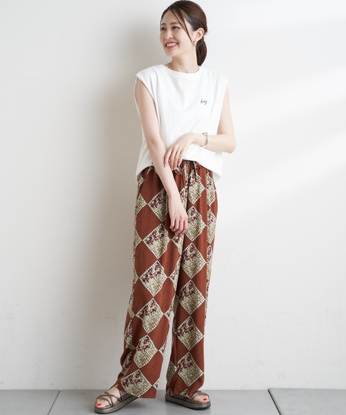 CIAOPANIC TYPY（チャオパニックティピー）の「アフリカンバティック柄イージーパンツ（その他パンツ・レディース・ブラウン/グリーン/イエロー・ONE SIZE）」の10枚目の写真