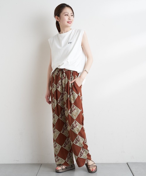 CIAOPANIC TYPY（チャオパニックティピー）の「アフリカンバティック柄イージーパンツ（その他パンツ・レディース・ブラウン/グリーン/イエロー・ONE SIZE）」の11枚目の写真