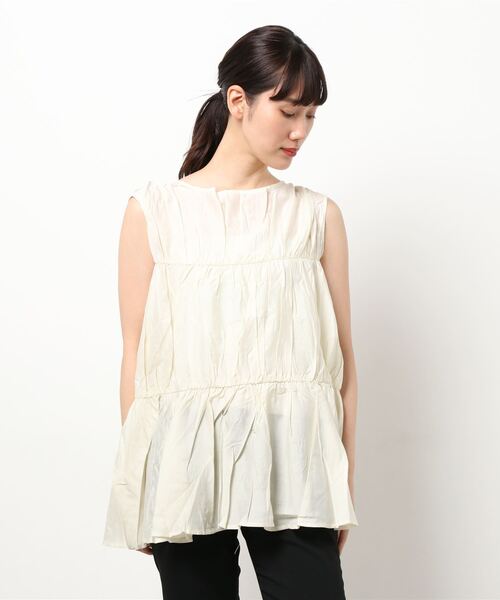 KOBE LETTUCE(コウベレタス)の「シアーティアードトップス(シャツ/ブラウス・レディース・ブラック/ミント/ホワイト系その他/イエロー系その他・FREE)」の11枚目の写真