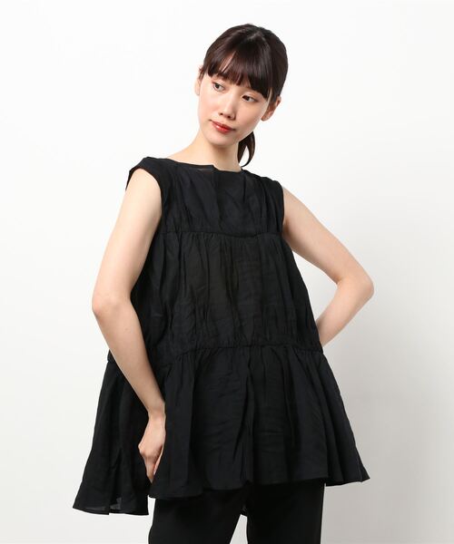 KOBE LETTUCE(コウベレタス)の「シアーティアードトップス(シャツ/ブラウス・レディース・ブラック/ミント/ホワイト系その他/イエロー系その他・FREE)」の12枚目の写真