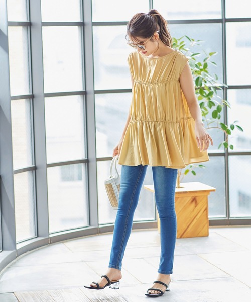 KOBE LETTUCE(コウベレタス)の「シアーティアードトップス(シャツ/ブラウス・レディース・ブラック/ミント/ホワイト系その他/イエロー系その他・FREE)」の9枚目の写真