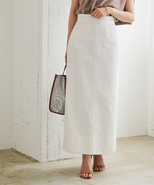 UR'S(ユアーズ)の「デニムタイトスカート(デニムスカート・レディース・ホワイト/ブラック・S/M/L)」の14枚目の写真