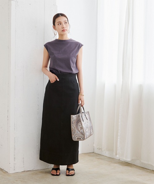 UR'S(ユアーズ)の「デニムタイトスカート(デニムスカート・レディース・ホワイト/ブラック・S/M/L)」の8枚目の写真