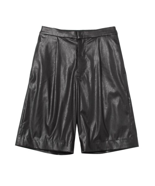ELENDEEK（エレンディーク）の「フェイクレザーハーフパンツ（その他パンツ・レディース・ブラック/モカ・01/02）」の3枚目の写真