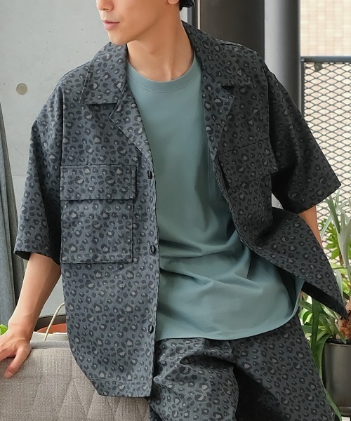 improves（インプローブス）の「15パターン 半袖 CPO シャツジャケット セットアップ対応（シャツ/ブラウス・メンズ・D/オリーブ/E/ワンウォッシュ/オフホワイト/チャコール/C/ネイビー/ブラック/ブルーグレー/ベージュ/B/ブルー/A/ストライプ・X-LARGE/LARGE/MEDIUM）」の14枚目の写真