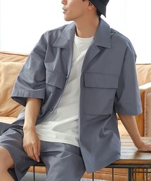 improves | 15パターン 半袖 CPO シャツジャケット セットアップ対応 ヒッコリー/ストライプ/ペイズリー/レオパード柄(シャツ/ブラウス)