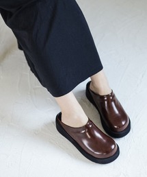 厚底プラットフォームサボスリッパサンダル