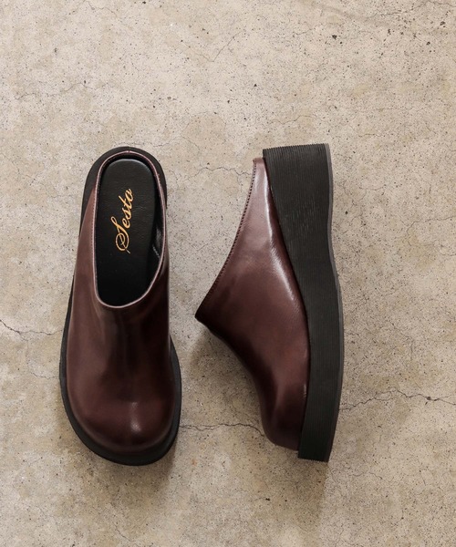 SESTO（セスト）の「厚底プラットフォームサボスリッパサンダル（スリッポン・レディース・ブラック/ブラウン/ベージュ系その他・LL/3L/S/M/L）」の8枚目の写真