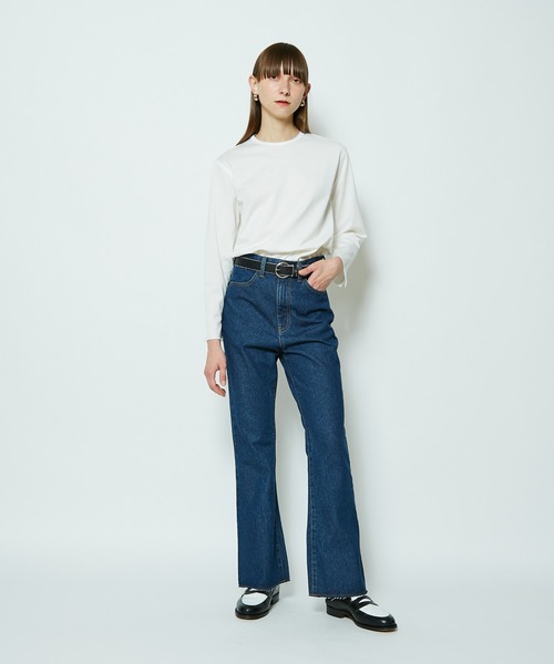 CIAOPANIC（チャオパニック）の「バック切替ハイウエストフレアデニムパンツ（デニムパンツ・レディース・ブラック/ブルー・SMALL/MEDIUM）」の10枚目の写真