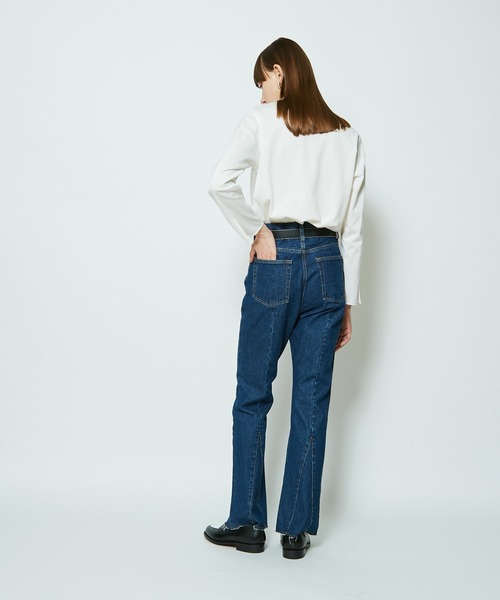 CIAOPANIC（チャオパニック）の「バック切替ハイウエストフレアデニムパンツ（デニムパンツ・レディース・ブラック/ブルー・SMALL/MEDIUM）」の16枚目の写真