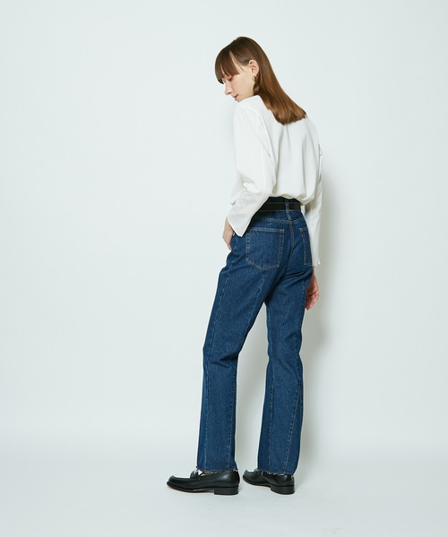 CIAOPANIC（チャオパニック）の「バック切替ハイウエストフレアデニムパンツ（デニムパンツ・レディース・ブラック/ブルー・SMALL/MEDIUM）」の17枚目の写真