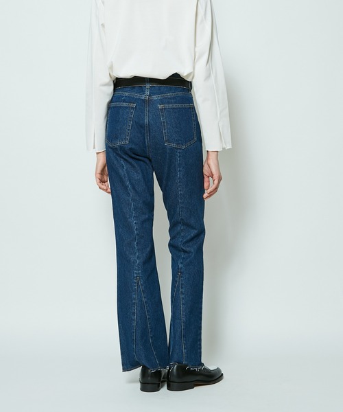 CIAOPANIC（チャオパニック）の「バック切替ハイウエストフレアデニムパンツ（デニムパンツ・レディース・ブラック/ブルー・SMALL/MEDIUM）」の7枚目の写真