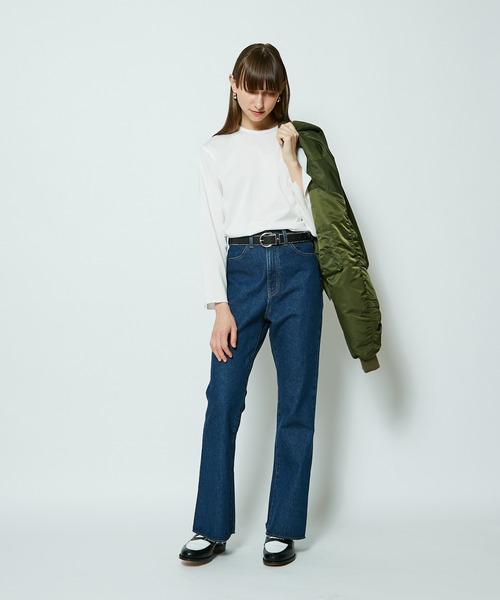 CIAOPANIC（チャオパニック）の「バック切替ハイウエストフレアデニムパンツ（デニムパンツ・レディース・ブラック/ブルー・SMALL/MEDIUM）」の20枚目の写真