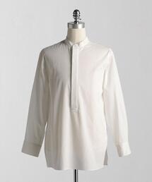 LOEFF | ＜LOEFF（ロエフ）＞コットン ツイル バンドカラー プルオーバーシャツ MEN’S†(シャツ/ブラウス)