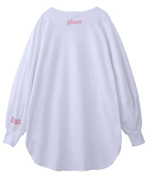 MILKFED.（ミルクフェド）の「VOLUME SLEEVE BIG TOP（Tシャツ/カットソー・レディース・ホワイト/ブラック/ベージュ・ONE SIZE）」の8枚目の写真