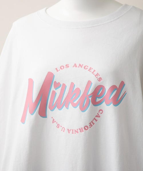 MILKFED.（ミルクフェド）の「VOLUME SLEEVE BIG TOP（Tシャツ/カットソー・レディース・ホワイト/ブラック/ベージュ・ONE SIZE）」の5枚目の写真