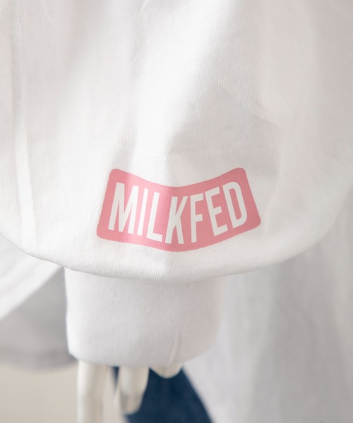 MILKFED.（ミルクフェド）の「VOLUME SLEEVE BIG TOP（Tシャツ/カットソー・レディース・ホワイト/ブラック/ベージュ・ONE SIZE）」の7枚目の写真