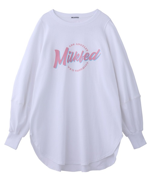 MILKFED.（ミルクフェド）の「VOLUME SLEEVE BIG TOP（Tシャツ/カットソー・レディース・ホワイト/ブラック/ベージュ・ONE SIZE）」の11枚目の写真