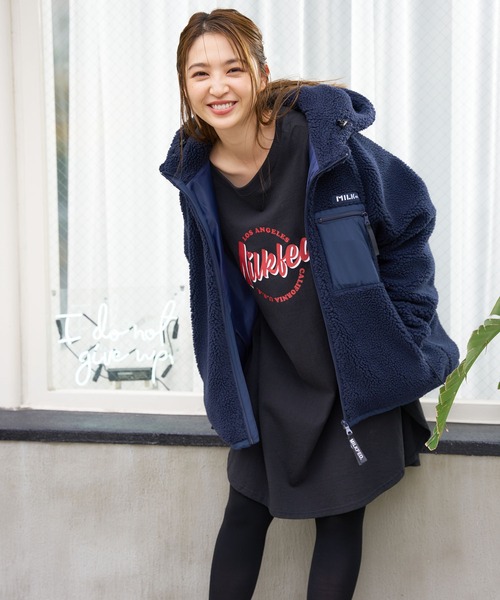 MILKFED.（ミルクフェド）の「VOLUME SLEEVE BIG TOP（Tシャツ/カットソー・レディース・ホワイト/ブラック/ベージュ・ONE SIZE）」の14枚目の写真