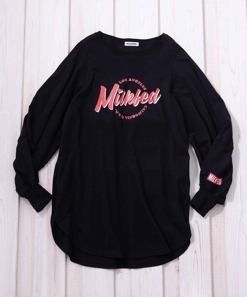 MILKFED.（ミルクフェド）の「VOLUME SLEEVE BIG TOP（Tシャツ/カットソー・レディース・ホワイト/ブラック/ベージュ・ONE SIZE）」の21枚目の写真