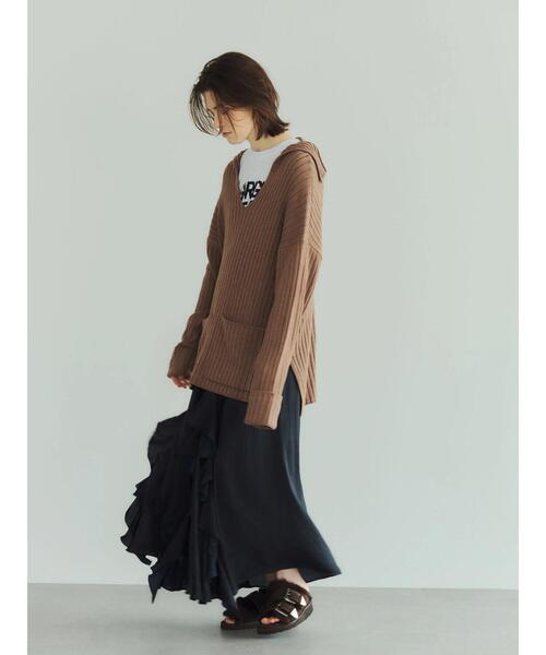 GARAGE OF GOOD CLOTHING 裾フリルスカート ネイビー GARAGE OF GOOD CLOTHING 裾フリルスカート ネイビー - メルカリ
