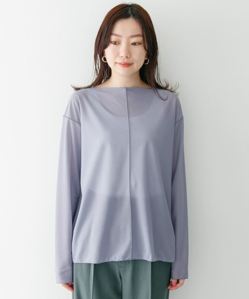 KBF+（ケービーエフプラス）の「KBF+　配色シアーロンTシャツ∴（Tシャツ/カットソー・レディース・ピンク・ONE）」の12枚目の写真