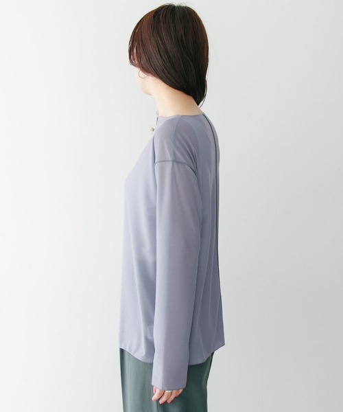 KBF+（ケービーエフプラス）の「KBF+　配色シアーロンTシャツ∴（Tシャツ/カットソー・レディース・ピンク・ONE）」の11枚目の写真