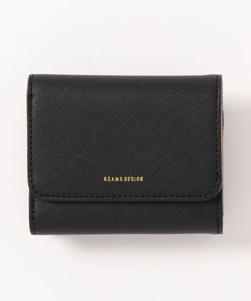 BEAMS DESIGN（ビームス デザイン）の「BEAMS DESIGN（ビームス デザイン）PVCエコレザー コンパクトウォレット（財布・メンズ・ブラック/ゴールド/ベージュ・FREE）」の2枚目の写真