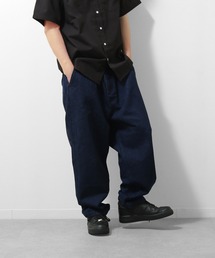 ZIP FIVE | 【loot box】デニム＆カツラギ　バックシャーリング　イージーワイドスケータパンツ(デニムパンツ)