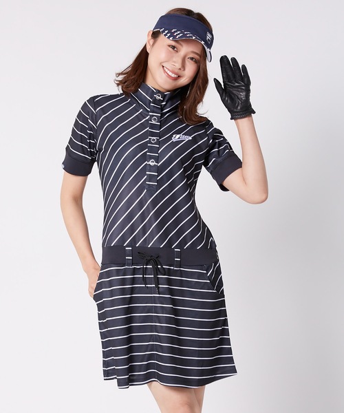 FILA(フィラ)の「【FILA / フィラゴルフ】レディース半袖ワンピース / ゴルフウェア(ワンピース・レディース・レッド/ブラック・MEDIUM/X-LARGE/LARGE)」の2枚目の写真