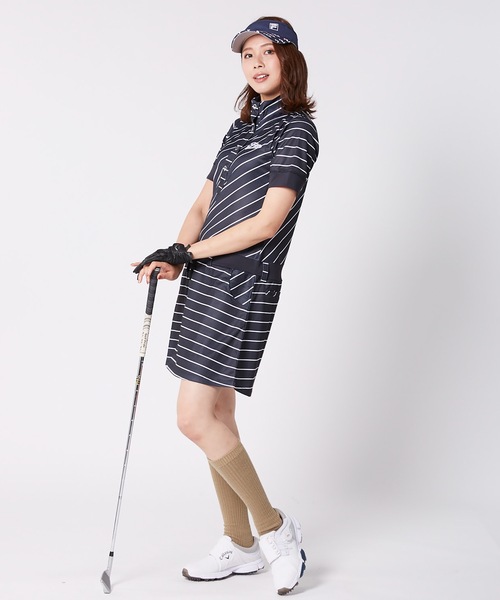 FILA(フィラ)の「【FILA / フィラゴルフ】レディース半袖ワンピース / ゴルフウェア(ワンピース・レディース・レッド/ブラック・MEDIUM/X-LARGE/LARGE)」の5枚目の写真