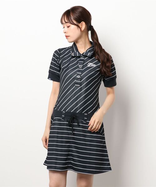 FILA(フィラ)の「【FILA / フィラゴルフ】レディース半袖ワンピース / ゴルフウェア(ワンピース・レディース・レッド/ブラック・MEDIUM/X-LARGE/LARGE)」の6枚目の写真