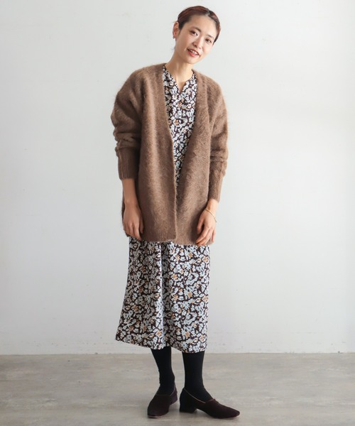 NOMBRE IMPAIR(ノンブルアンペール)の「ミドルフラワー ラグランワンピース(ワンピース・レディース・ブラック/ブラウン・FREE)」の7枚目の写真