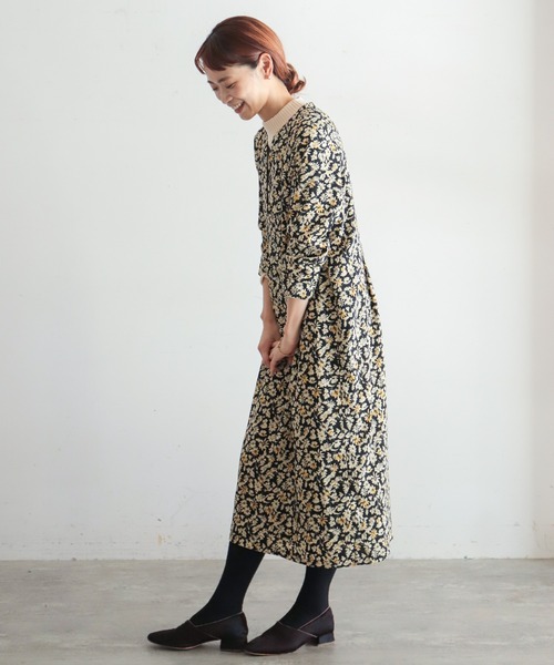 NOMBRE IMPAIR(ノンブルアンペール)の「ミドルフラワー ラグランワンピース(ワンピース・レディース・ブラック/ブラウン・FREE)」の9枚目の写真