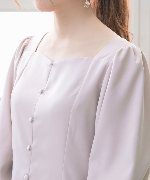 Newlyme（ニューリーミー）の「ペンタゴンネックＡラインワンピース（ワンピース・レディース・ブルーグレー/ブラック系その他/ブラック/グレー系その他/ブラウン/ブラウン系その他・MEDIUM/LARGE）」の22枚目の写真