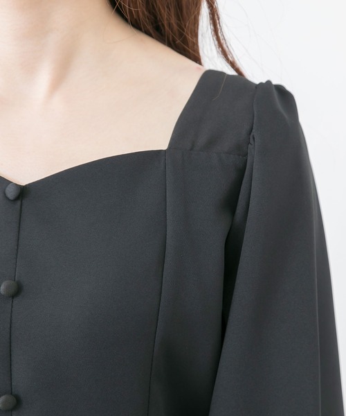 Newlyme（ニューリーミー）の「ペンタゴンネックＡラインワンピース（ワンピース・レディース・ブルーグレー/ブラック系その他/ブラック/グレー系その他/ブラウン/ブラウン系その他・MEDIUM/LARGE）」の15枚目の写真