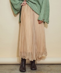 MADEMOISELLE ROPE' | ワッシャー加工ランダムプリーツスカート(スカート)