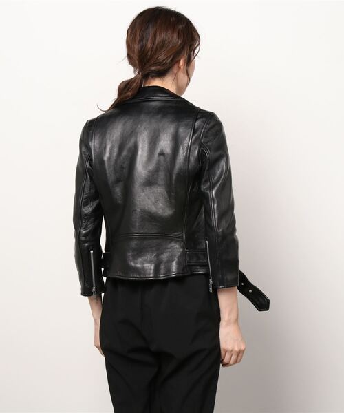 beautiful people(ビューティフルピープル)の「beautiful people VINTAGE LEATHER RIDERS JACKKET(ライダースジャケット・レディース・ブラック・140/150/160)」の3枚目の写真