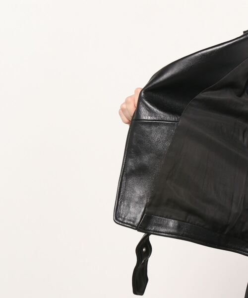 beautiful people(ビューティフルピープル)の「beautiful people VINTAGE LEATHER RIDERS JACKKET(ライダースジャケット・レディース・ブラック・140/150/160)」の4枚目の写真