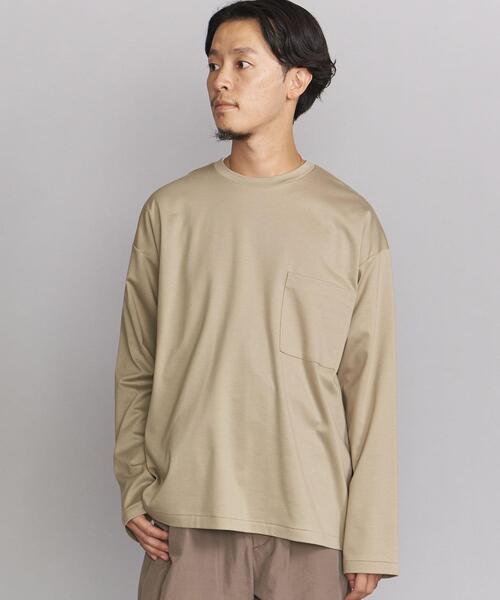 BEAUTY&YOUTH UNITED ARROWS（ビューティーアンドユースユナイテッドアローズ）の「BY サル―ジャ 1POC クルーネック カットソー（Tシャツ/カットソー・メンズ・ホワイト/ベージュ/ネイビー・S/M/L/XL）」の2枚目の写真