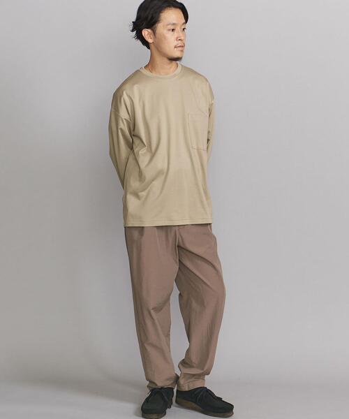 BEAUTY&YOUTH UNITED ARROWS（ビューティーアンドユースユナイテッドアローズ）の「BY サル―ジャ 1POC クルーネック カットソー（Tシャツ/カットソー・メンズ・ホワイト/ベージュ/ネイビー・S/M/L/XL）」の4枚目の写真