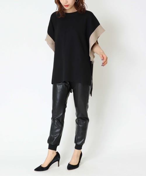 Jines（ジネス）の「フェイクレザー・ジョガーパンツ（その他パンツ・レディース・ブラック・38）」の15枚目の写真