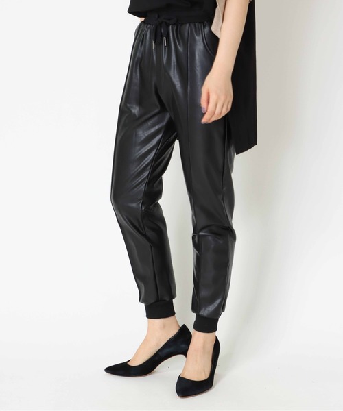 Jines（ジネス）の「フェイクレザー・ジョガーパンツ（その他パンツ・レディース・ブラック・38）」の14枚目の写真