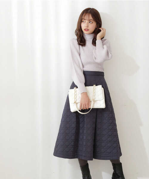 PROPORTION BODY DRESSING（プロポーションボディドレッシング）の「タートルネックボリュームスリーブ / 1211270004（ニット/セーター・レディース・ダークグレー/グレー/ホワイト系その他/ブラウン系その他・MEDIUM/SMALL）」の8枚目の写真