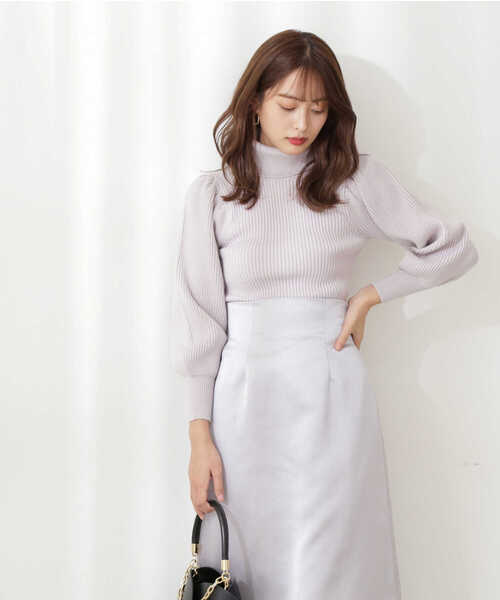 PROPORTION BODY DRESSING（プロポーションボディドレッシング）の「タートルネックボリュームスリーブ / 1211270004（ニット/セーター・レディース・ダークグレー/グレー/ホワイト系その他/ブラウン系その他・MEDIUM/SMALL）」の10枚目の写真