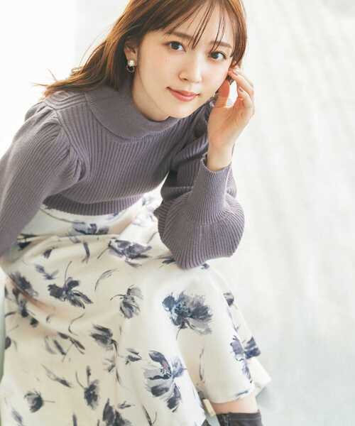 PROPORTION BODY DRESSING（プロポーションボディドレッシング）の「タートルネックボリュームスリーブ / 1211270004（ニット/セーター・レディース・ダークグレー/グレー/ホワイト系その他/ブラウン系その他・MEDIUM/SMALL）」の15枚目の写真